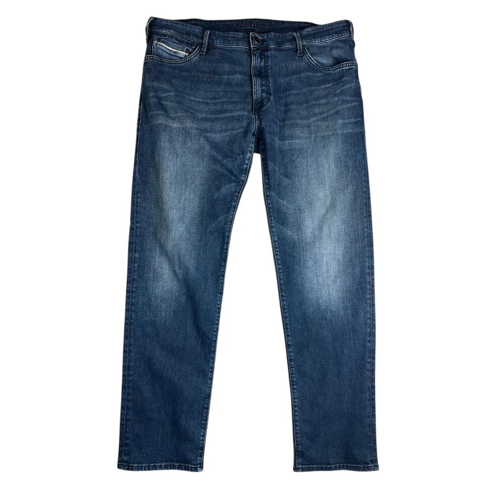 Mavi White Edge Men's Zach Slim Straight Leg Jeans Size 40 (32" actual Inseam)